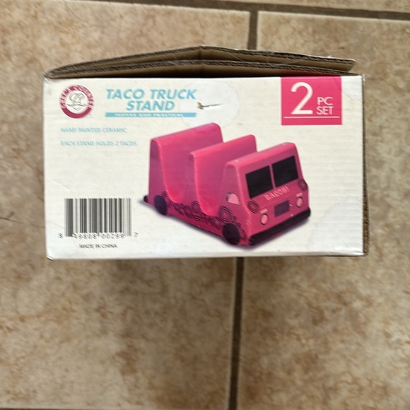 NWT Chef’s Counter Taco Truck Stand Ceramic 2 Piece Holder Set - Picture 2 of 2